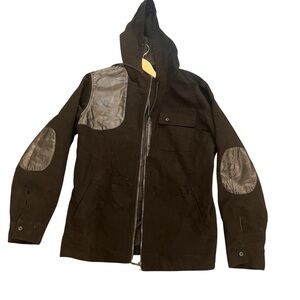 Betabrand Black Jacket with Leather Patches